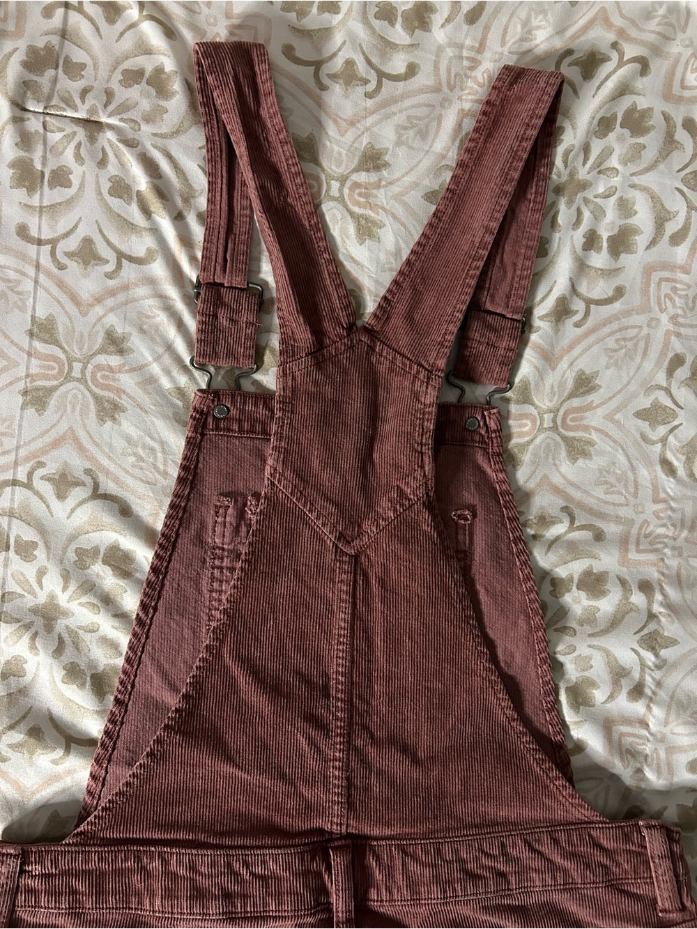 Burgundy AMERICAN EAGLE Corduroy Overall Skirt - Picture 12 of 14